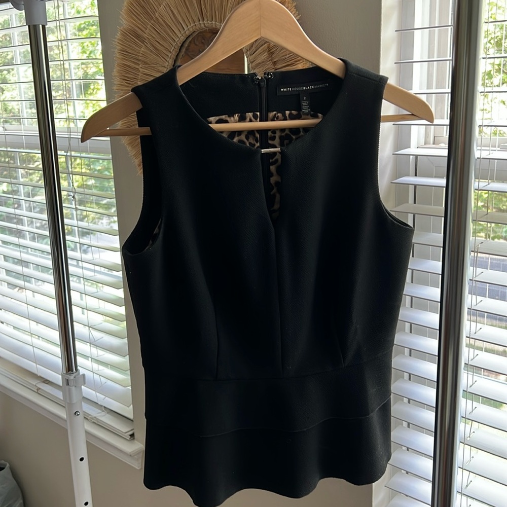 WHBM sleeveless peplum top